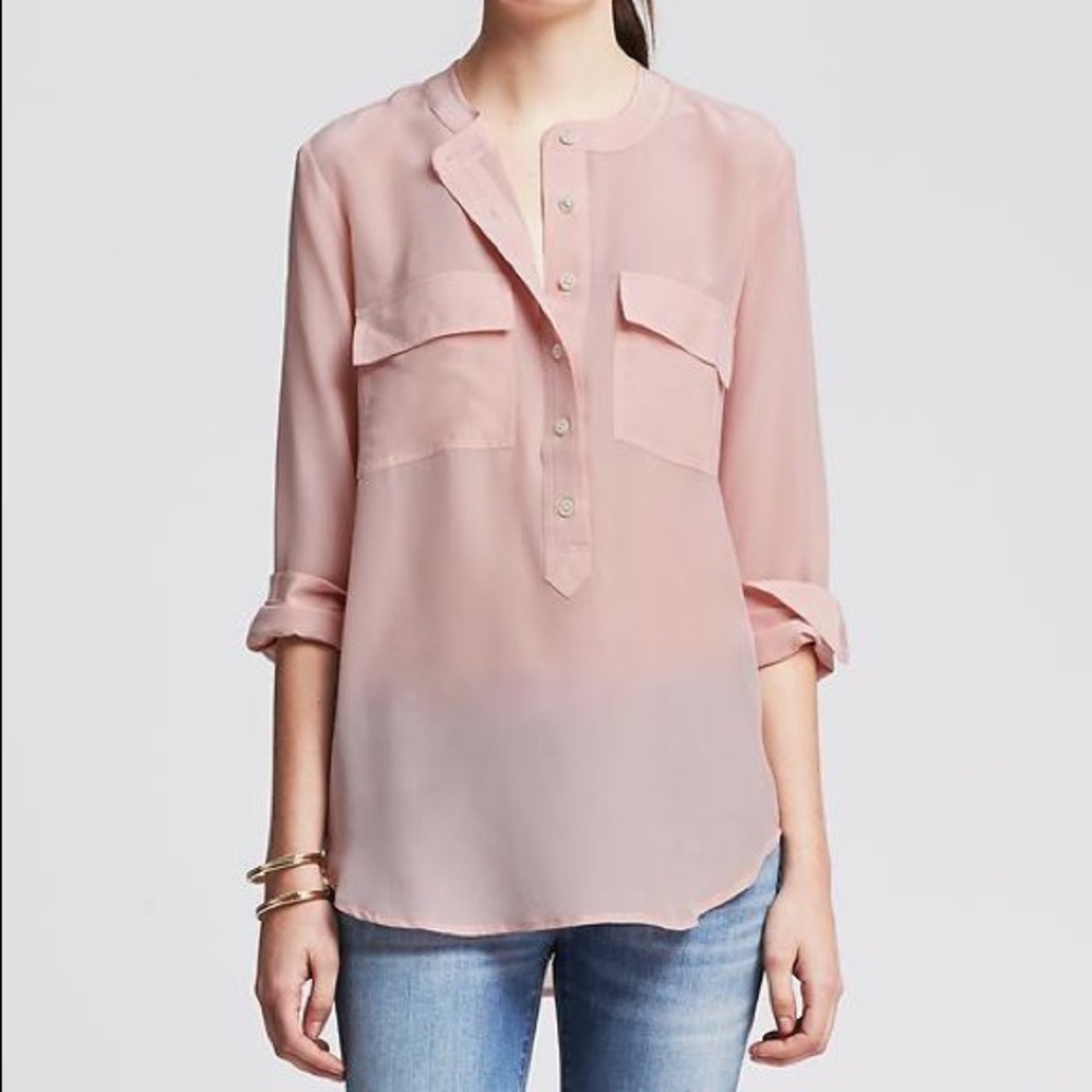 BR Silk Popover Blouse